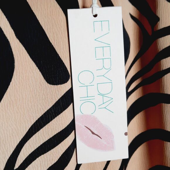 Ny & Co Eva Mendes Tiger Animal Print Pants Slacks Tan/Black w/Belt Tie Sz M NEW - Picture 5 of 9